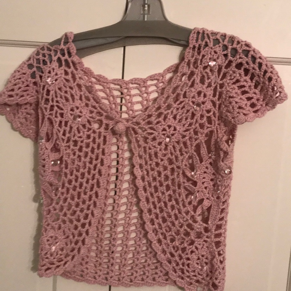Crocheted shrug or cardigan - hand made